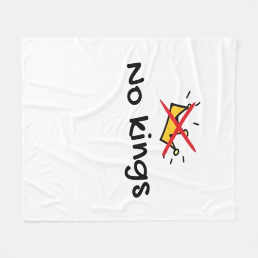 Couverture Polaire No Kings In America Classic Retro Style (Devant (Horizontal))