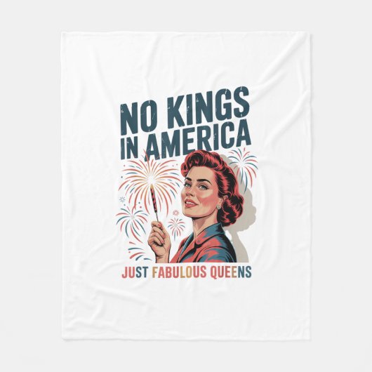 Couverture Polaire No Kings In America Fabulous Queens Pride 2025 Des (Devant)