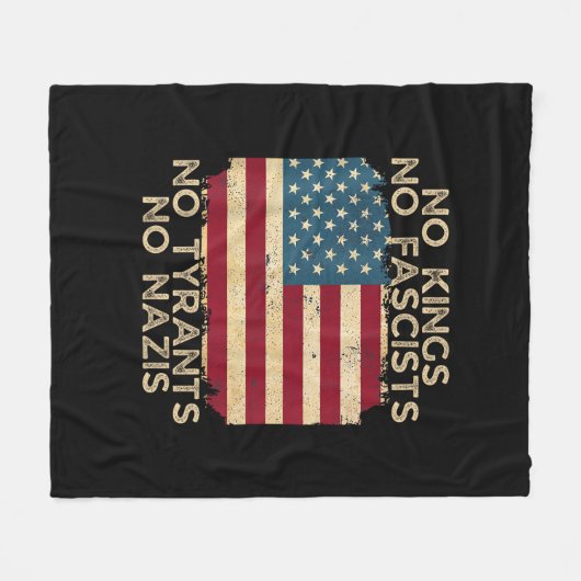 Couverture Polaire No Kings In America No Fascists We The People Poli (Devant (Horizontal))
