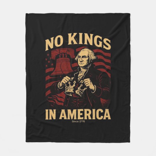 Couverture Polaire No Kings In America Since 1776 Anti-Donald Trumpp (Devant)