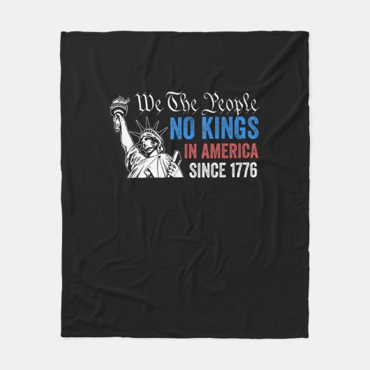 Couverture Polaire No Kings In America Since 1776 Retro Classic (Devant)