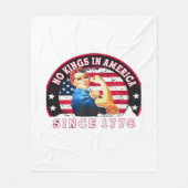 Couverture Polaire No Kings In America Since 1776 USA Flag Save Esse (Devant)