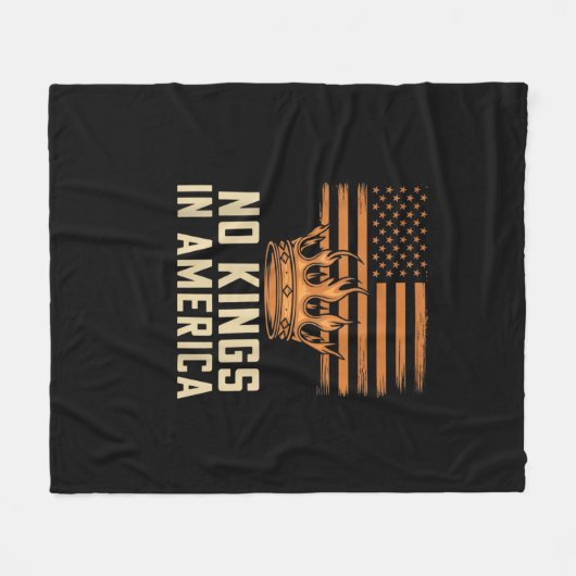 Couverture Polaire No Kings In America United States Independence Cre (Devant (Horizontal))