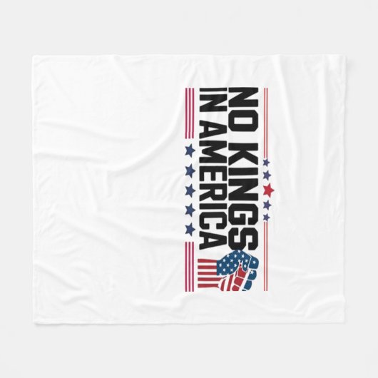Couverture Polaire No Kings In America USA Patriotic Style (Devant (Horizontal))