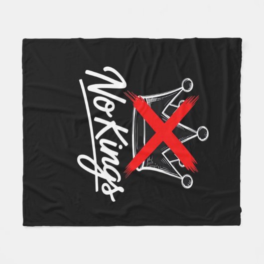 Couverture Polaire No Kings Simple Crown With Cross Artistic Design (Devant (Horizontal))