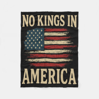 Couverture Polaire No Kings Vintage Patriotique Liberty Usa Lib