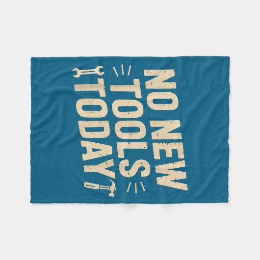 Couverture Polaire No New Tools Today Retro Meme Tools Lover  (Devant (Horizontal))