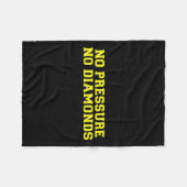 Couverture Polaire No Pressure No Diamonds Athlete Gym Motivation  (Devant (Horizontal))