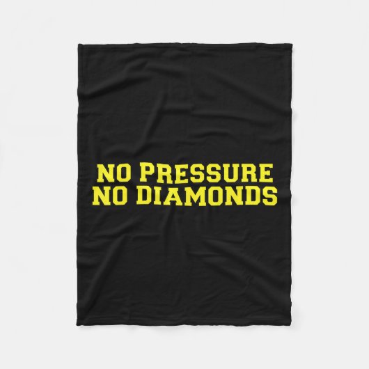 Couverture Polaire No Pressure No Diamonds Athlete Gym Motivation  (Devant)