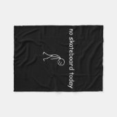 Couverture Polaire No Skateboarding Today, Sad Skater For Skateboardi (Devant (Horizontal))