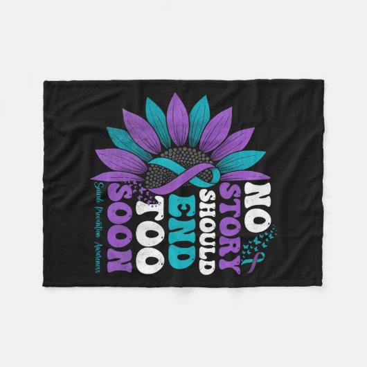 Couverture Polaire No Story Should End Too Soon Suicide Prevention Aw (Devant (Horizontal))