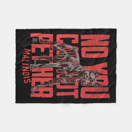 Couverture Polaire No You Can't Pet Her Malinois Funny K9 Military Ha (Devant (Horizontal))