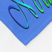 Couverture Polaire Noah, Nom, Logo, Petite Blanche Toison Bleue. (Coin)