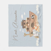 Couverture Polaire Noah's Ark Cute Animals Blanket Boy Nursery (Devant)