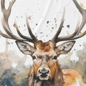 Couverture Polaire Noble Antlers : Bois Elk Aquarelle Art