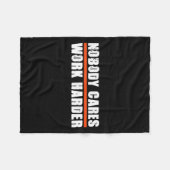 Couverture Polaire Nobody Cares Work Harder Motivational For Athletes (Devant (Horizontal))