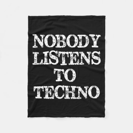 Couverture Polaire Nobody Listens To Techno  (Devant)