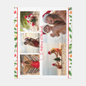 Couverture Polaire Noël à la plage 5 Photo Collage moderne (Devant)