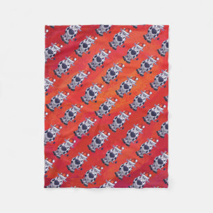 Couverture Polaire Noël à la vache