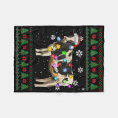 Couverture Polaire Noël à la vache (Devant (Horizontal))