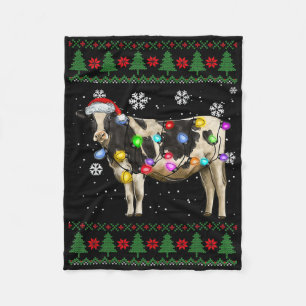 Couverture Polaire Noël à la vache