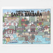 Couverture Polaire Noël à Père Noël Barbara (Devant (Horizontal))