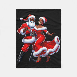 Couverture Polaire Noël Africain Père Noël Mme Claus Danser Africain