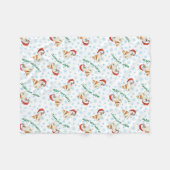 Couverture Polaire Noël Akita Fleece Blanche (Devant (Horizontal))