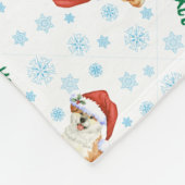 Couverture Polaire Noël Akita Fleece Blanche (Coin)