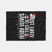 Couverture Polaire Noël appellera probablement Père Noël Bruh Xmas Fa (Devant (Horizontal))