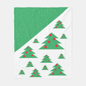 Couverture Polaire Noël Arbre et Rouge Neige (Devant)