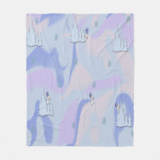 Couverture Polaire Noël Art Abstrait Moderne Liquide