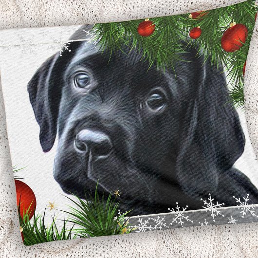 Couverture Polaire Noël au Labrador noir