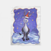 Couverture Polaire Noël aux ânes (Devant)