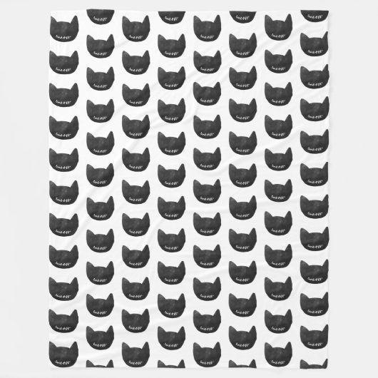 Couverture Polaire Noël aux chats de viande (Devant)