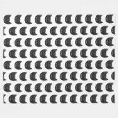 Couverture Polaire Noël aux chats de viande (Devant (Horizontal))