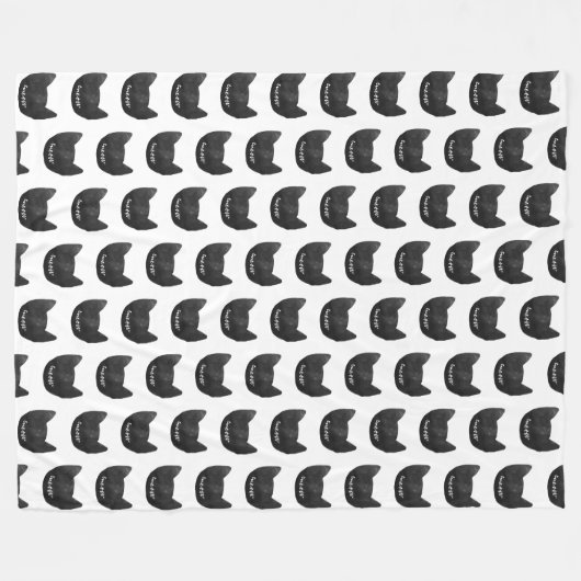 Couverture Polaire Noël aux chats de viande (Devant (Horizontal))