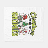 Couverture Polaire Noël avec mes gnomes conception de gnome (Devant (Horizontal))