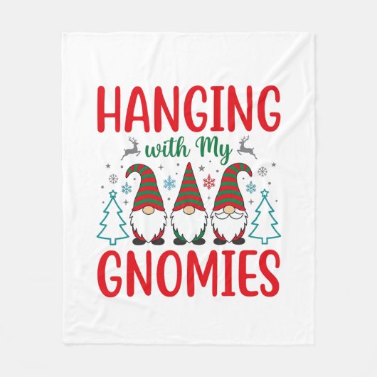 Couverture Polaire Noël avec mes gnomes Gnome de Noël (Devant)