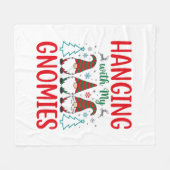 Couverture Polaire Noël avec mes gnomes Gnome de Noël (Devant (Horizontal))