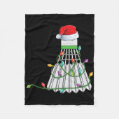 Couverture Polaire Noël Badminton Cadeau Père Noël Enveloppé Dans Hol (Devant)