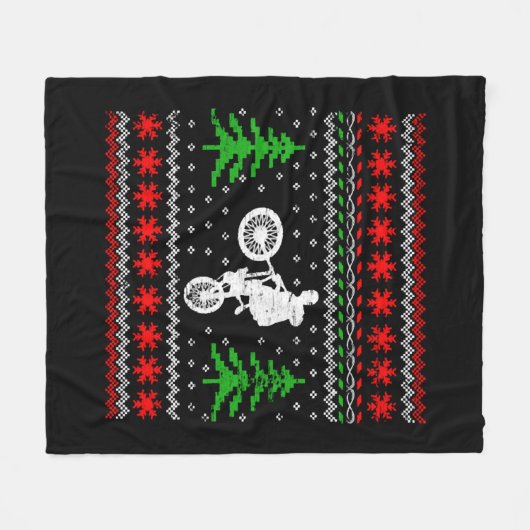 Couverture Polaire Noël BMX (Devant (Horizontal))