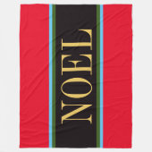 Couverture Polaire NOEL Bright Red Black Green Christmas Strips (Devant)