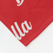 Couverture Polaire Noël Brown Cockapoo Nom du chien Père Noël (Coin)