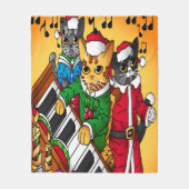 Couverture Polaire Noël Carol Cats (Devant)
