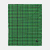 Couverture Polaire Noël Check Green Black Lab Vacances Amusement (Devant)