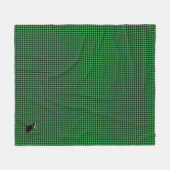 Couverture Polaire Noël Check Green Black Lab Vacances Amusement (Devant (Horizontal))