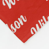 Couverture Polaire Noël Chihuahua Père Noël Nom du chien (Coin)