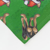 Couverture Polaire Noël Chihuahua sur vert (Coin)