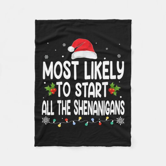 Couverture Polaire Noël Commence Probablement Tous Les Shenanigans Fa (Devant)
